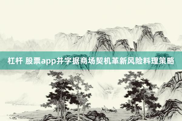 杠杆 股票app并字据商场契机革新风险料理策略