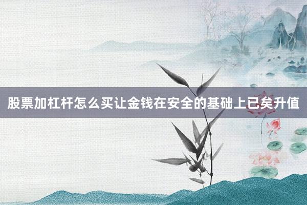 股票加杠杆怎么买让金钱在安全的基础上已矣升值