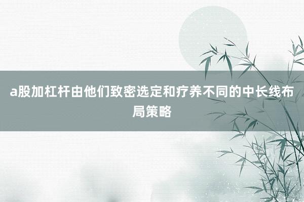a股加杠杆由他们致密选定和疗养不同的中长线布局策略