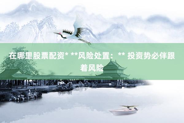 在哪里股票配资* **风险处置：** 投资势必伴跟着风险