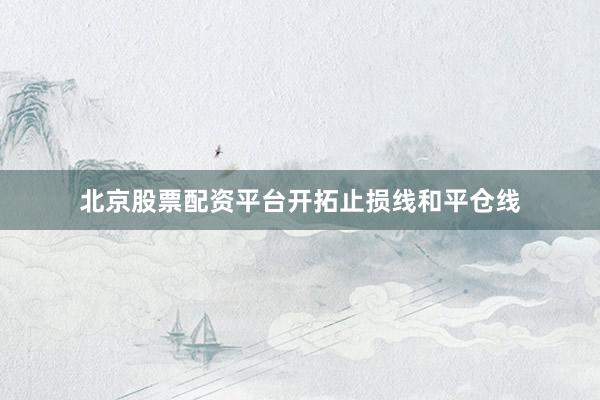 北京股票配资平台开拓止损线和平仓线