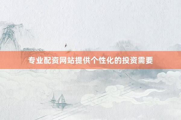 专业配资网站提供个性化的投资需要