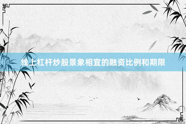 线上杠杆炒股景象相宜的融资比例和期限