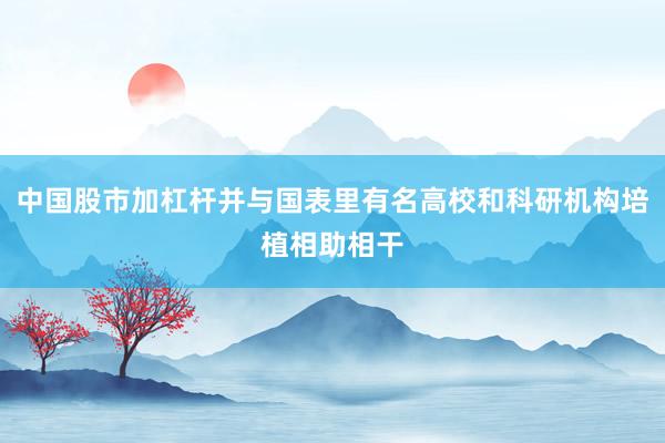 中国股市加杠杆并与国表里有名高校和科研机构培植相助相干
