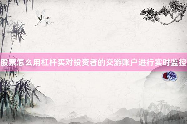 股票怎么用杠杆买对投资者的交游账户进行实时监控