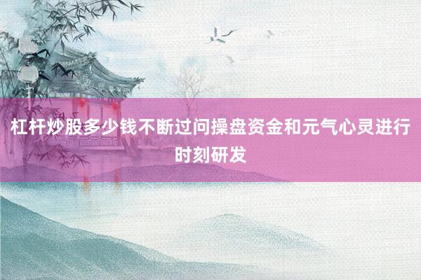杠杆炒股多少钱不断过问操盘资金和元气心灵进行时刻研发