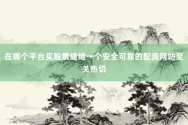 在哪个平台买股票缱绻一个安全可靠的配资网站至关热切